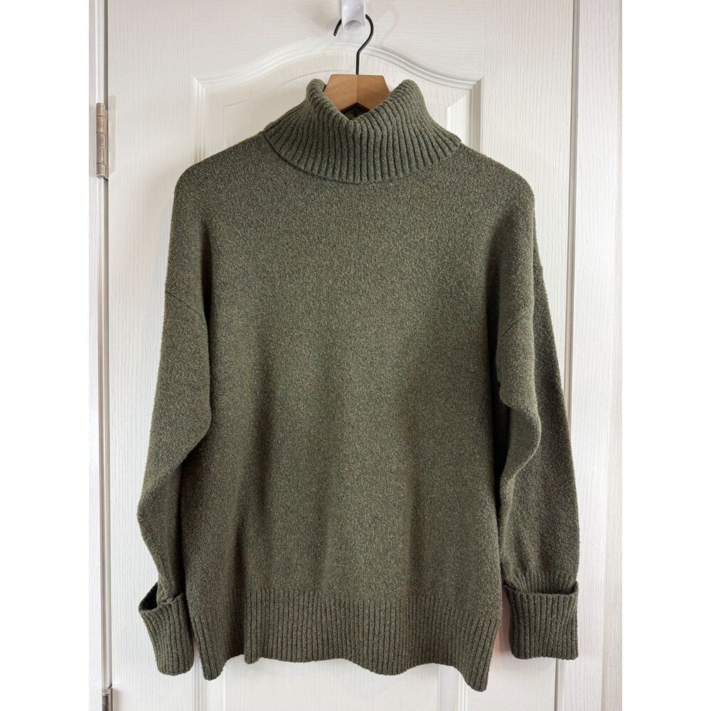 Old Navy Women's Nara Turtleneck Tunic Sweater Olive Heather Size Large L